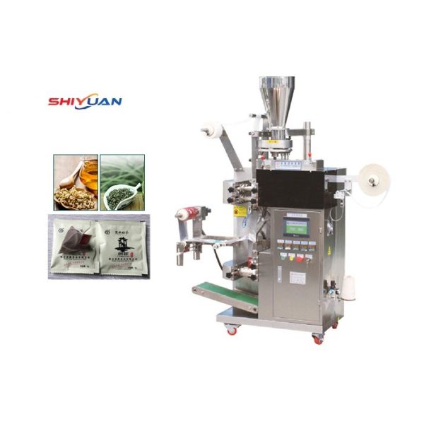 Fully Automatic Tea Bag Packing Machine 3 Side Sealing 15L/Min With Label