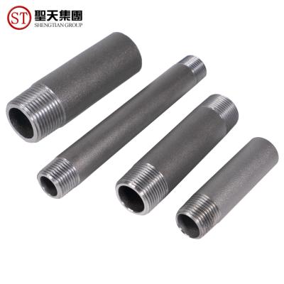 Npt Male Thread Round 3000lb Close Nipple Stainless Steel Connectors 3 Inch Long
