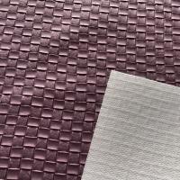 Eco Friendly Woven Pattern Synthetic PVC Leather Sheet 140cm Width
