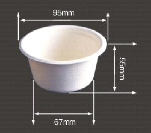 BIO-DEGRADABLE BAGASSE CUP, GOOD SUBSTITUTE OF PAPER AND PLASTIC CUPS, FOR HOT OR COLD BEVERAGES, CAN FIT WITH LID/COVER