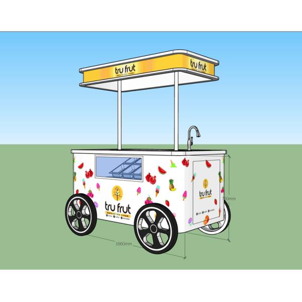 Gelato Ice Cream Push Cart /freezer vending machine /display freezer