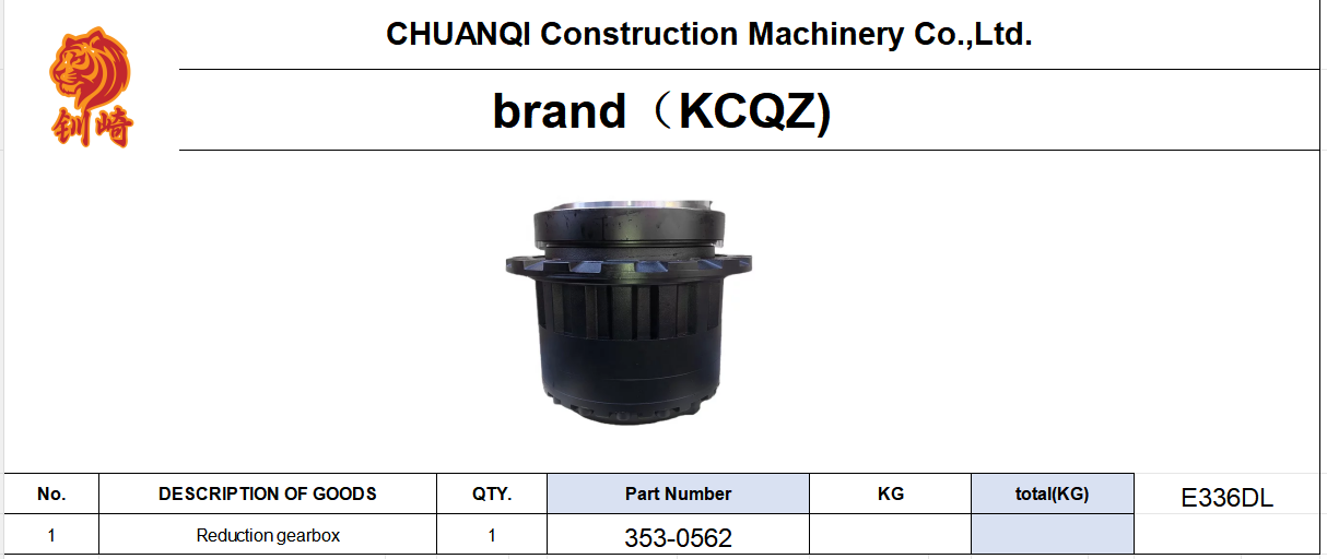 353-0562 3530562 Travel Drive Gearbox For E336DL Excavator Parts