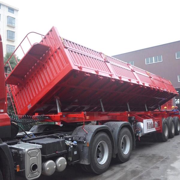 3-Axles Tipping Coal Mine Transportation Semi Trailer
