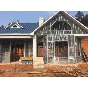 軽鋼構造の現代的な2階建てのプリファブリックハウス