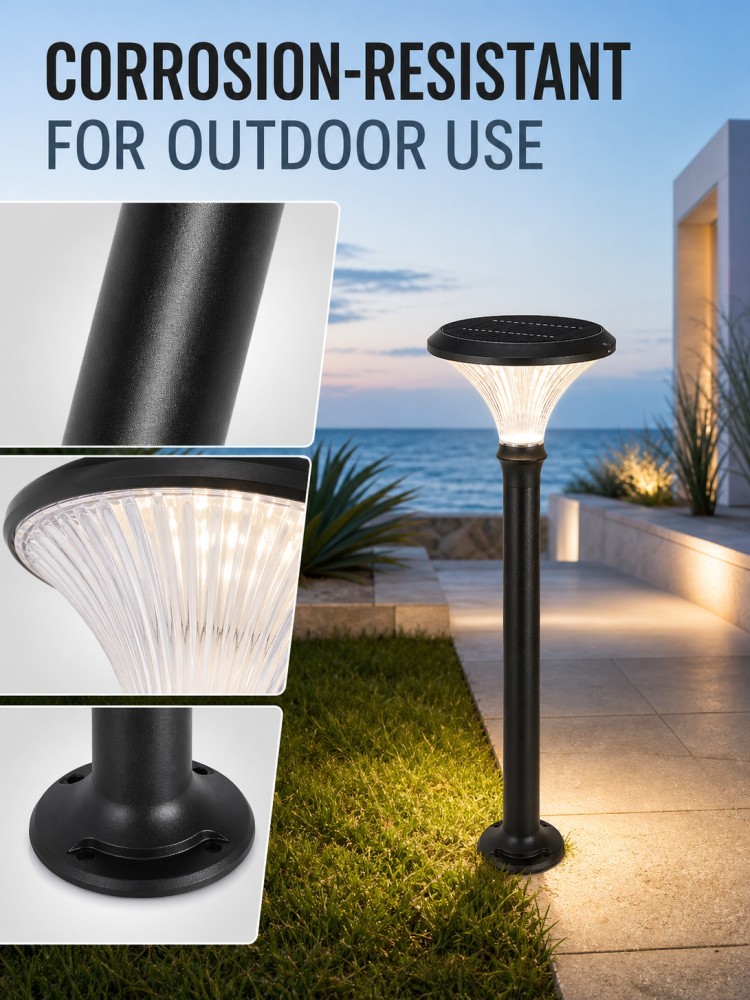5W Round Diamond Solar Lawn Lights 50 OSRAM LEDs 260LM IP65 For Garden Landscape