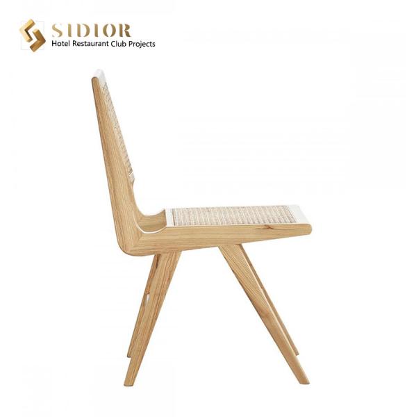 Solid Wood Dining Chair, High Quality Restaurant Chair, Solid Wood Frame, Natural Ratton Finished