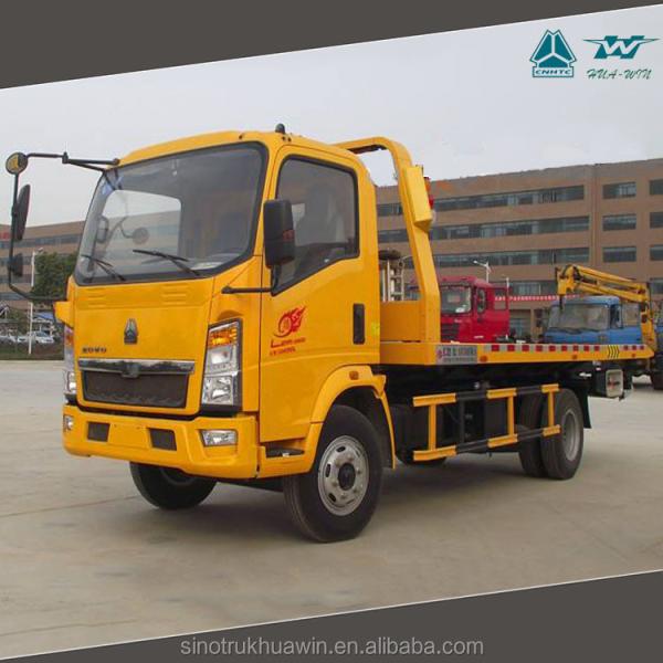 Manufacturer direct sale HOWO emergency car carrier slide bed tow truck flatbed recovery road rescue truck for sale