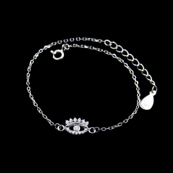 Joia da prata esterlina do luxo 925, bracelete de prata do coração do zirconita 925