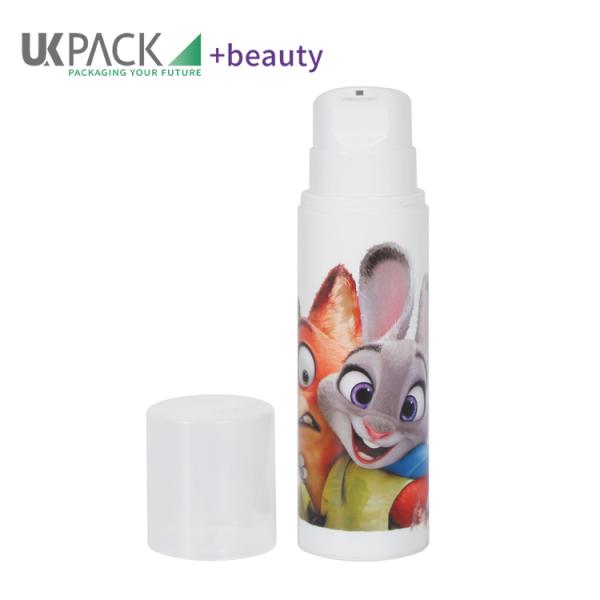 30%-100% круг бутылки 150ml 200ml 250ml PCR материальный Ailess PP   упаковка насоса ухода за волосами безвоздушная