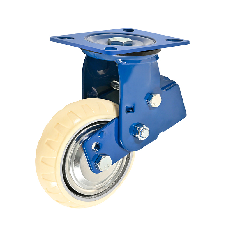 Extra Heavy Duty 8 Inch Shock Absorbing Caster Pu Iron Core Wheel 420kg Loading Large Lasers Generators Mobile Racking Steel Handling.