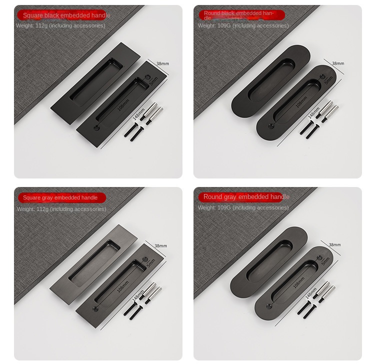 Hot Sale Solid Stainless Steel Concealed Sliding Door Handle Modern Design Durable Eco-Friendly Kitchen Entry Cabinet Dresser