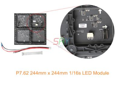 P7.62 244mm x 244mm indoor full color LED display Module 1/16 Scan