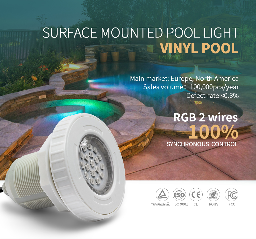 бассейн винила 3W 70LM 12v SMD5050 RGB освещает одновременный контроль