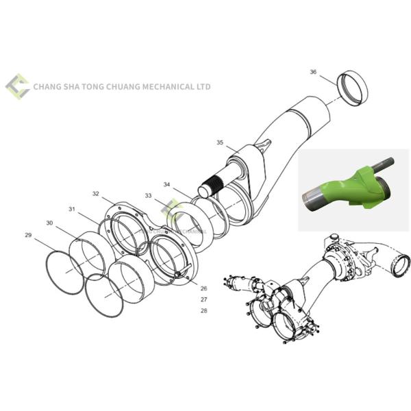 Автобетононасос Zoomlion S Pipe Assy. 001690207A0100000