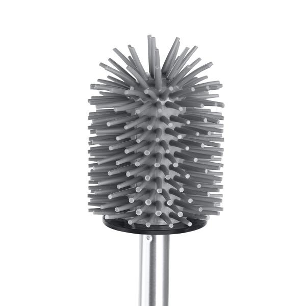 Stainless Steel Anti Finger Print Toilet Brush for Household TPR Bathroom Cleaning