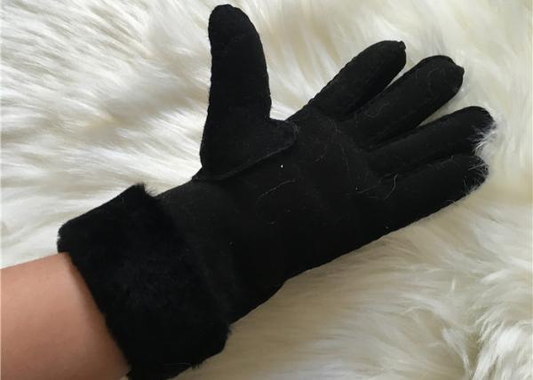UGG Style Real Sheepskin Gloves Women Shearling Lamb fur Lined Work Glove