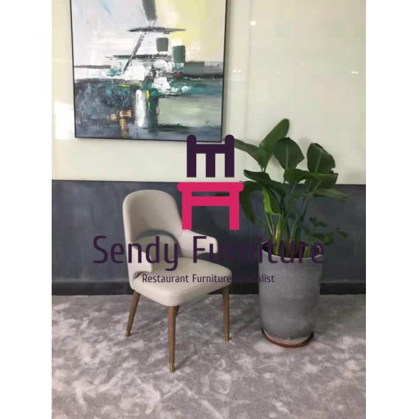 Гальванизируя ноги 0.38cbm обили древесину обедая подлокотники стула