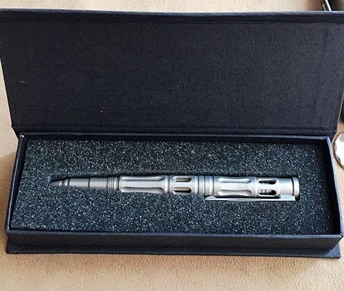 TC4 Outdoor Compact Titanium Tactical Pen Polishing Surface With Tungsten Tools