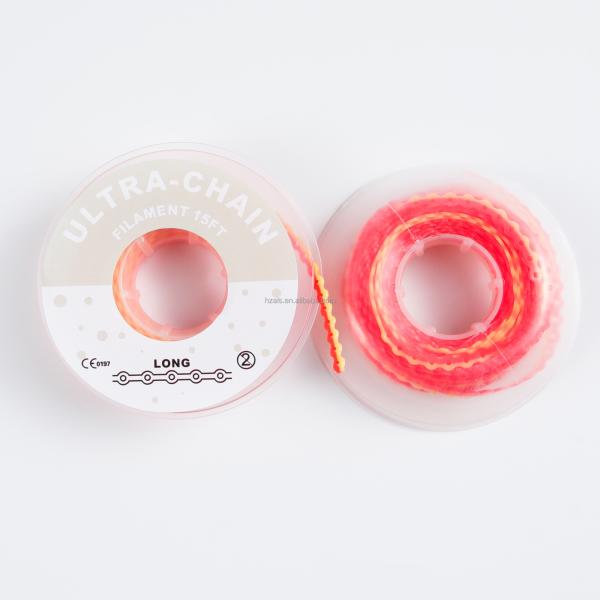 L' orthophonie élastique ligature des appareils orthopédiques bande de la chaîne transparente bleu rose