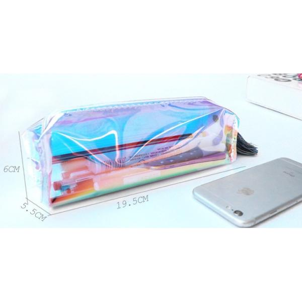Colorful Transparent Fresh Pen Bag Shining Pen Bag Logo Customized