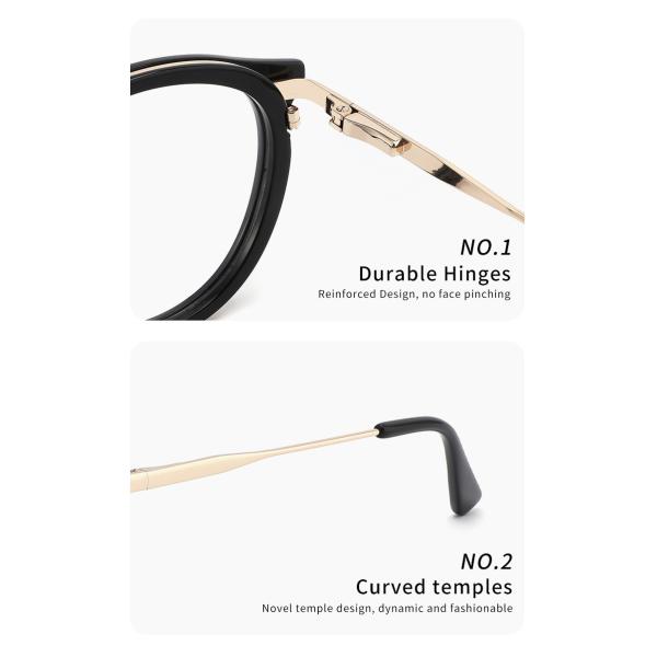 Круглый читая OEM 4 стекел металла ацетата красит для женщин и людей