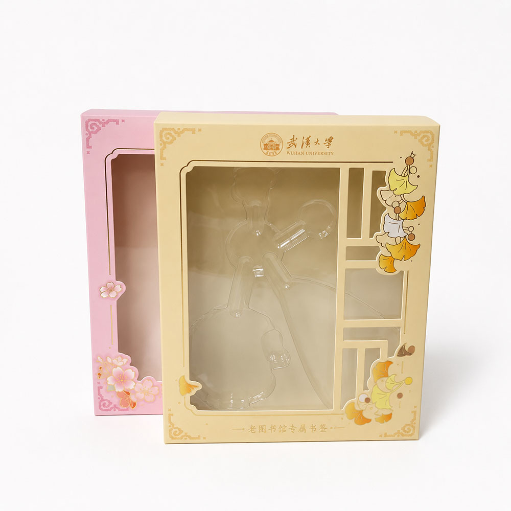 Transparent PET Window Custom Window Boxes Display Gift Insert Tray Structure