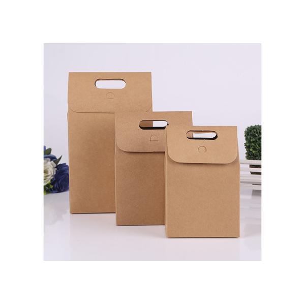 Сумки подарка Брауна Kraft рождества бумажные обедают квадратный бумажный мешок с ручками