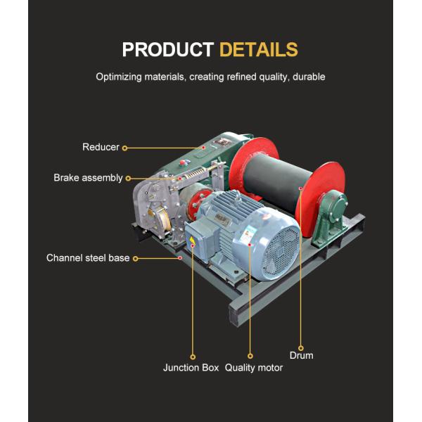 Гидравлический ворот веревочки провода электрический, ворот электричества 10T для строительной площадки