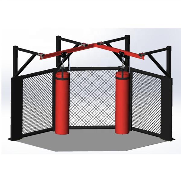 4X4m To 8x8m MMA Floor Cage Heavy Gauge Structural Steel Octagon Fight Cage