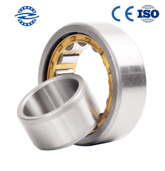 Low Friction NJ208 Cylindrical Roller Bearing / GCR15 Material Flanged Bearing 40*80*18MM