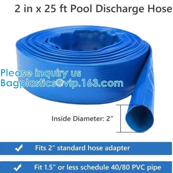 General Purpose Reinforced PVC Lay-Flat Water Discharge Hose,For Use While Back-Washing Filters And Draining Pools