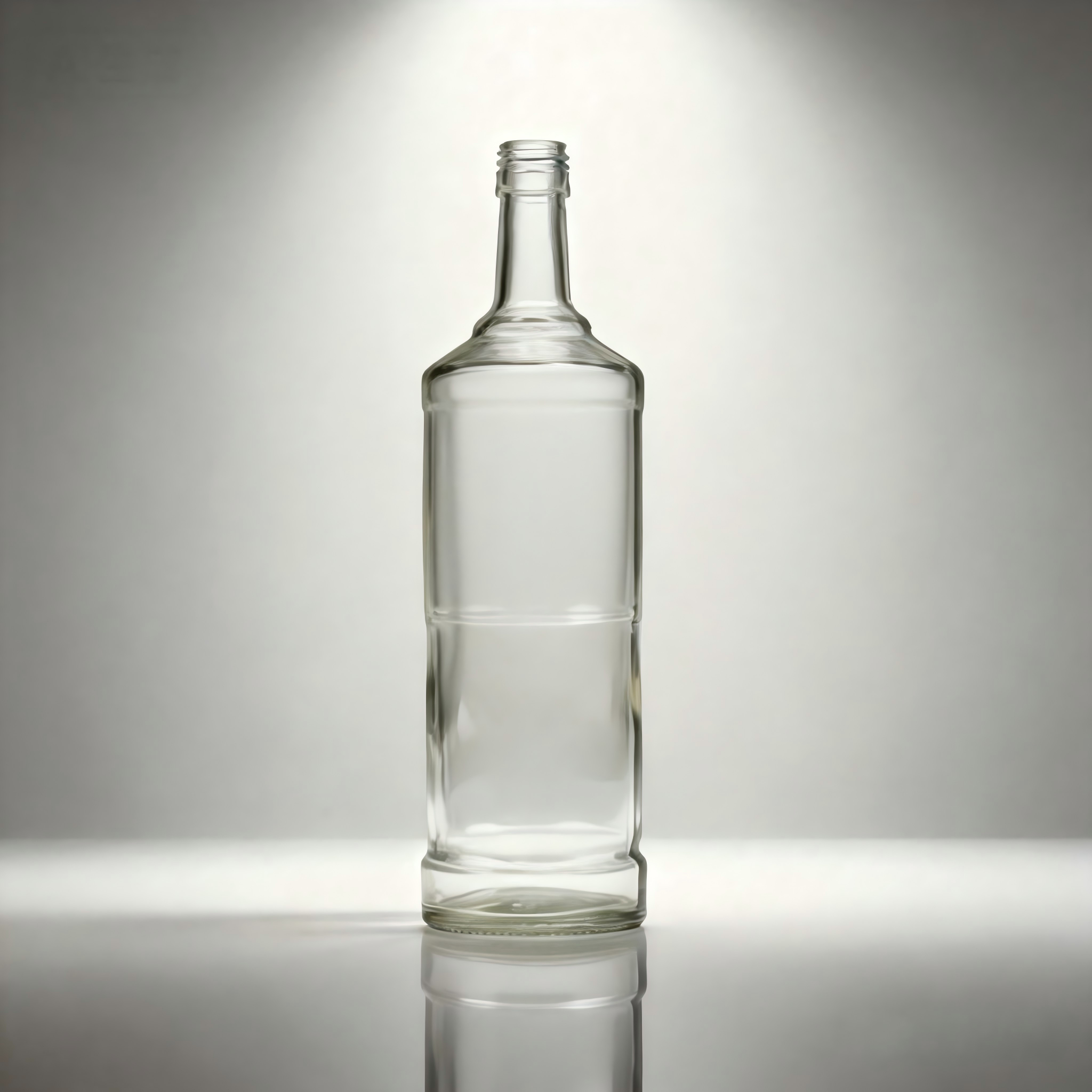 1000ml Flint Glass Rum Bottle For Commercial Spirits Packaging With Screw Top 580G CY-856