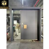 Porte de jardin en aluminium peinte sur mesure, porte d'entrée principale pivotante en aluminium
