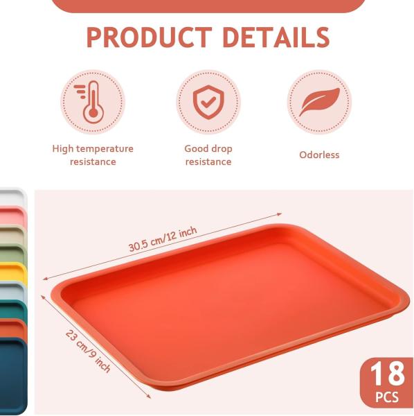 Plastic Fast Food Trays Bulk Restaurant Serving Trays Cafeteria Trays Grill Tray School Lunch Trays Rectangular
