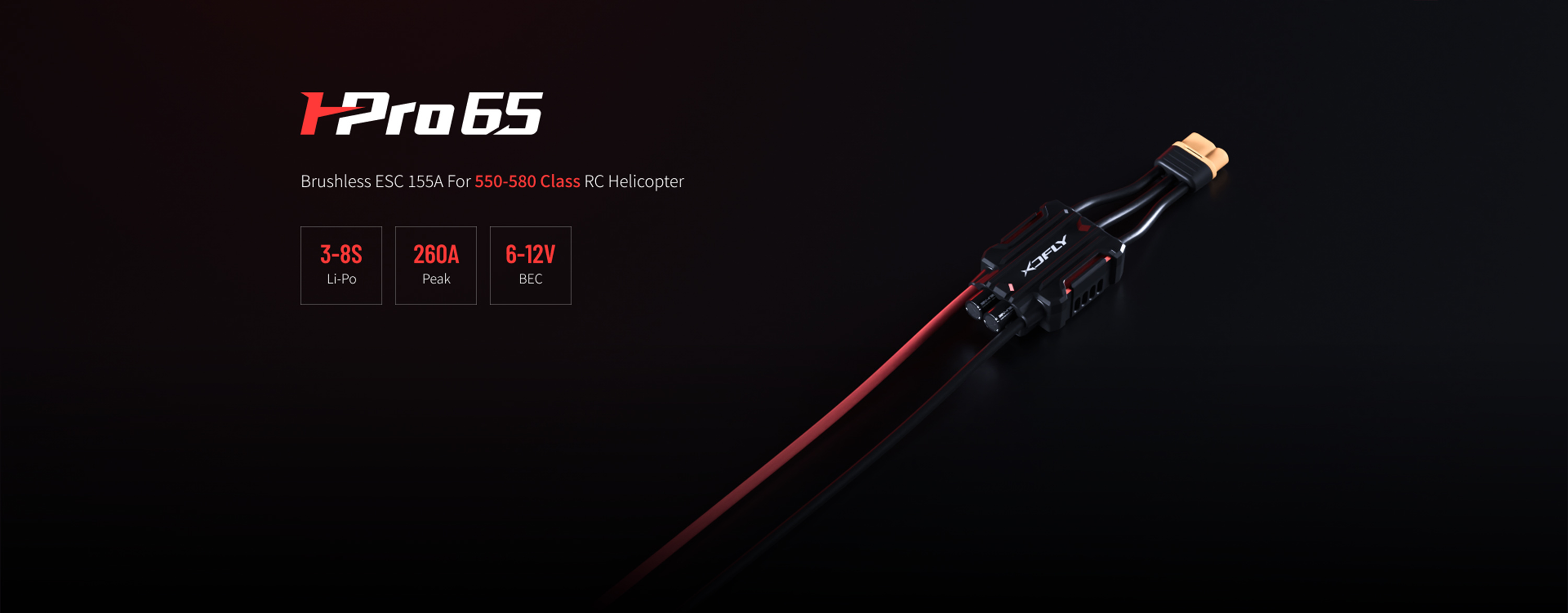 XDFly 65A SBEC 32 Bit G4 ESC 3S-6S With 6-12V BEC F3A 3D Fixed Wing ESC