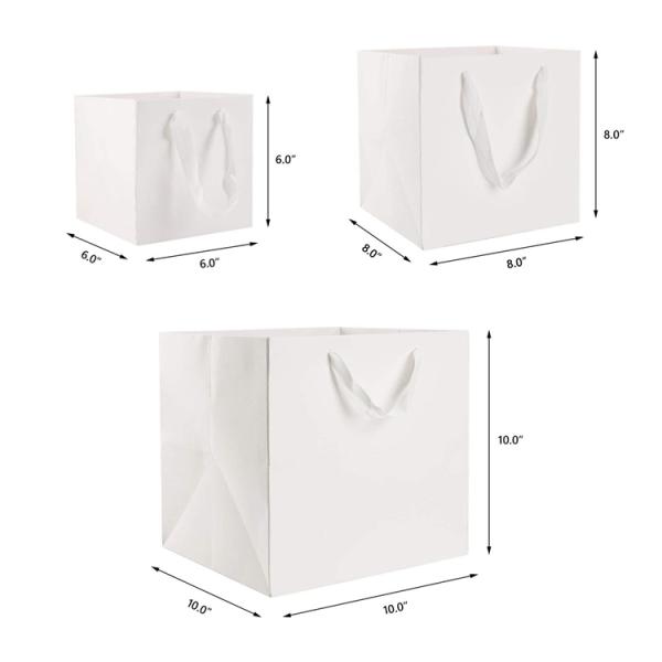 Складываемый сильный белый плоский дно Костюм Одежда Ювелирные изделия Подарки Покупки Картонная коробка Бумажные пакеты