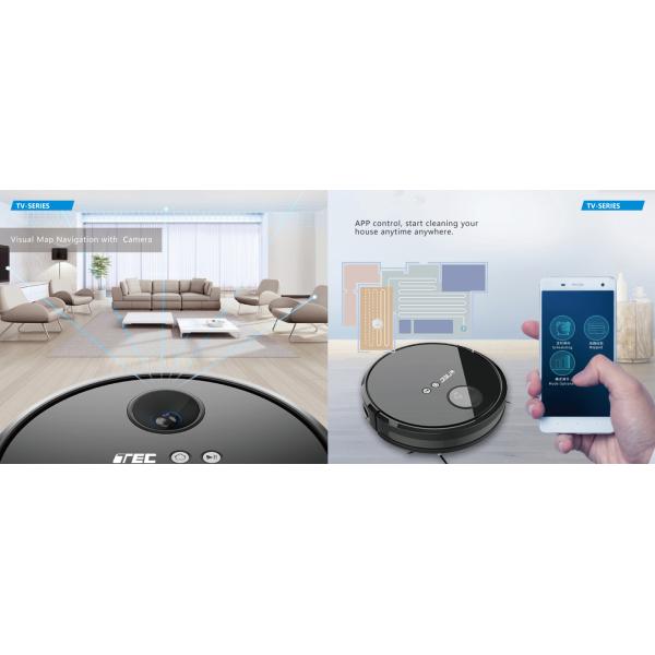 Low Noise 58DB Robotic Vacuum Cleaner 1800Pa Strong Suction For Pet Hair Carpet