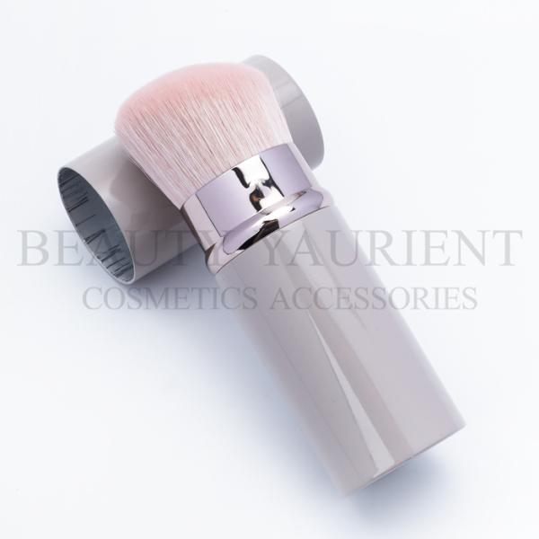 ISO9001 Portable Travel Small Retractable Makeup Brush With Aluminium Tube