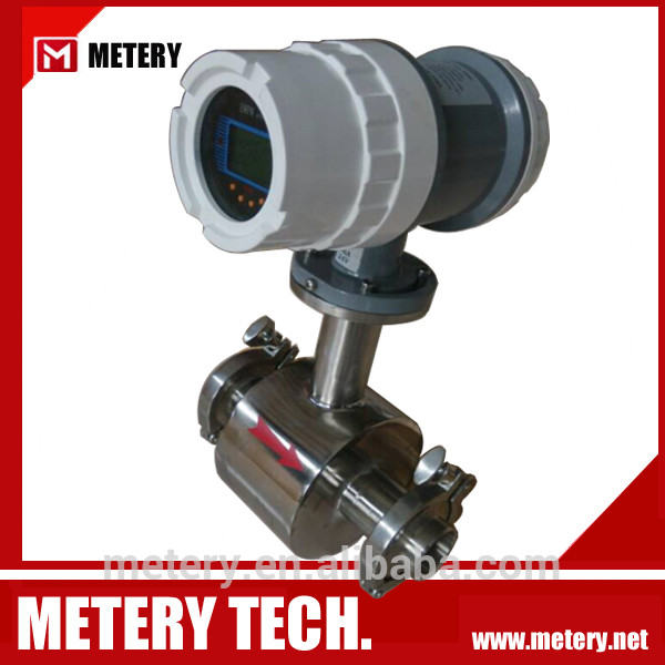 Sanitary electromagnetic flow meter MT100E with Tri-clamp connection