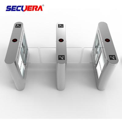 Torniquete rápido ótico luxuoso da pista da porta de aleta da barreira de Speedlane com vidro de deslizamento alto visível do diodo emissor de luz