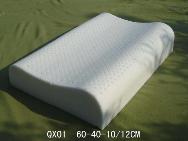 Eco - friendly Wave Shape Natural Latex Pillow With Knitted Fabric Cover