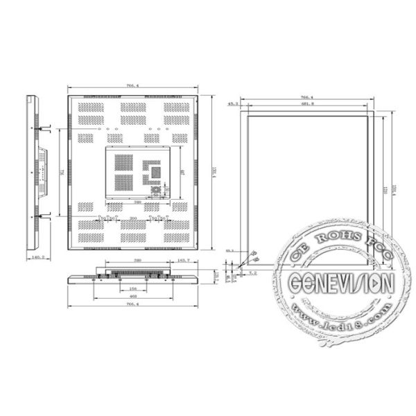 55 Inch Digital Signage Kiosk with Wireless Charging Station and Industrial A+ Grade LCD Panel