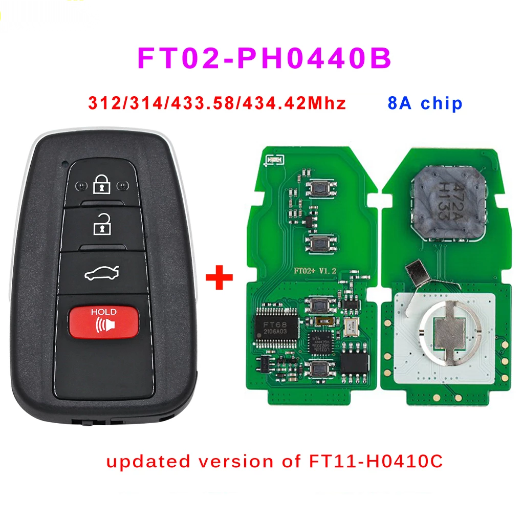 Lonsdor Specific Car Smart Key For Land Rover Jaguar 5 Buttons 315MHz / 433MHz
