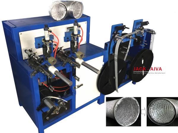 Collar Stick Flexible Duct Making Machine 100mm 8000mm