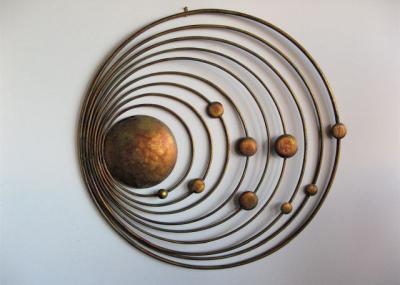 Escultura contemporânea cortada laser da arte da parede do metal para a decoração home moderna