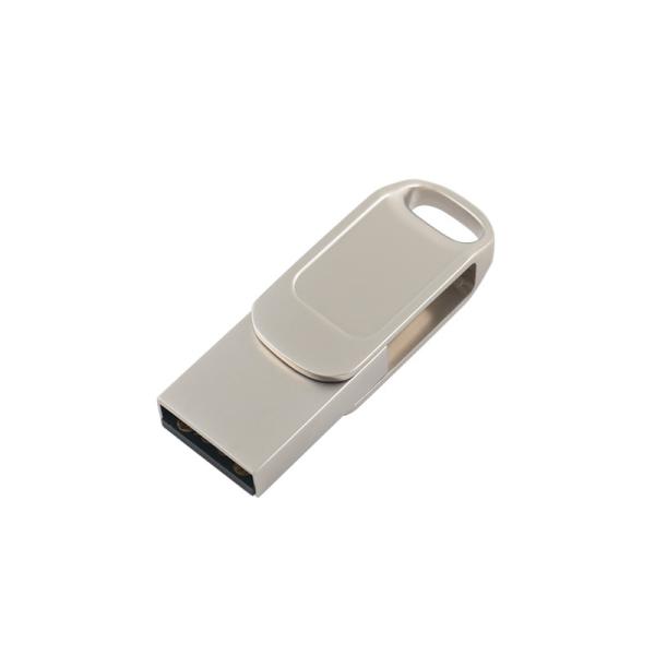 Металлический двойной флеш-накопитель USB с защитой паролем и скоростью совместимости типа C