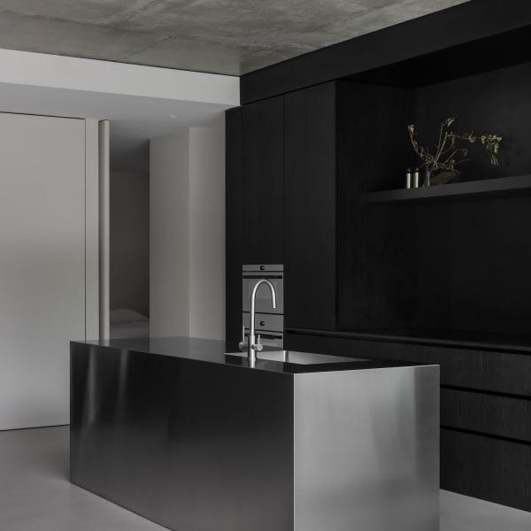 Modular Stainless Steel Kitchen Cabinet with Sink Modern Free Design Complete Kitchen Cupboards Island Aluminum Made in China