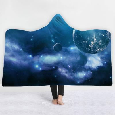 Skull children's adult hooded blanket velvet fabric rectangular hand washable