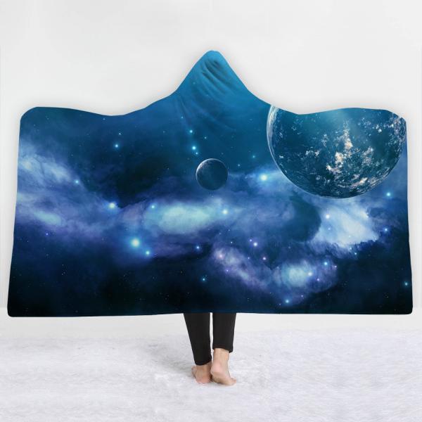 Skull children's adult hooded blanket velvet fabric rectangular hand washable