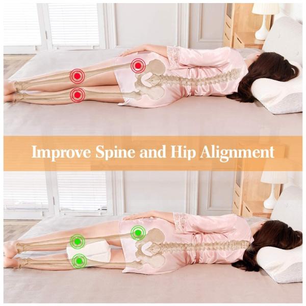 Orthopedic Knee Pillow for Side Sleepers 26*20*16cm Hypoallergenic Cover Customizable